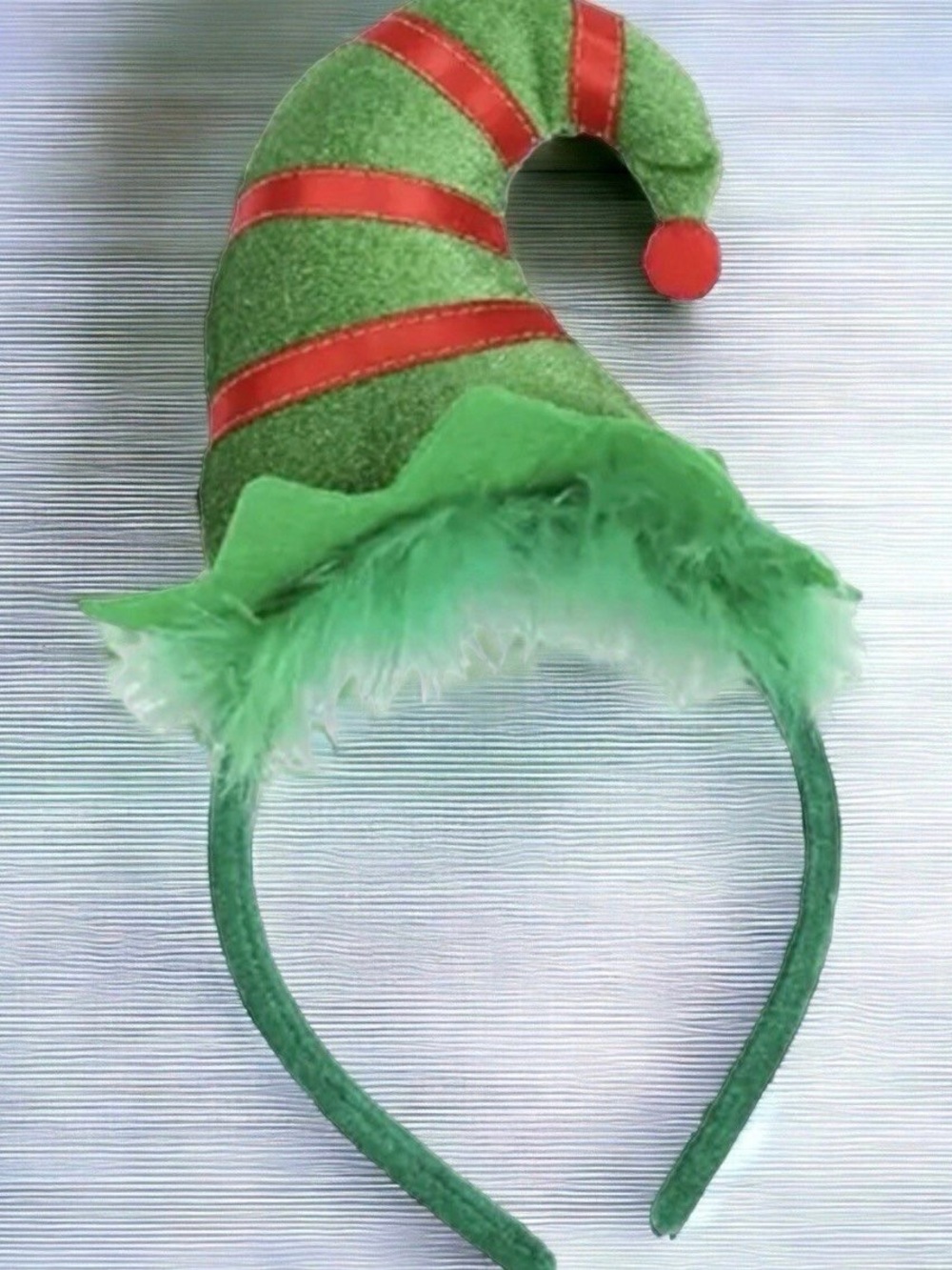 Christmas Elf Headband Green Red Holiday Costume Hair Accessory Party Favor